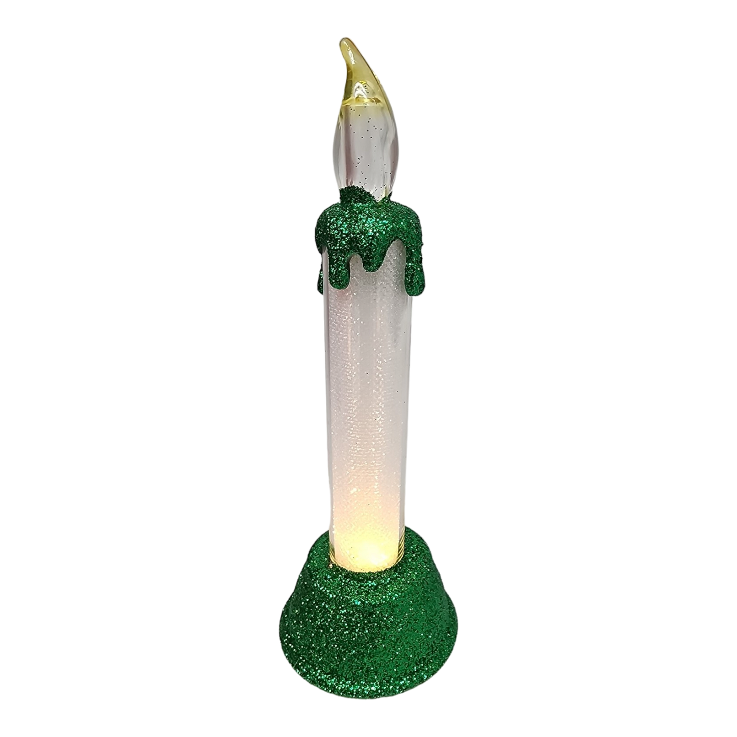 Light-Up LED Glittered 6 Inch Candle -