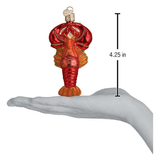 Ornement en verre en forme de homard