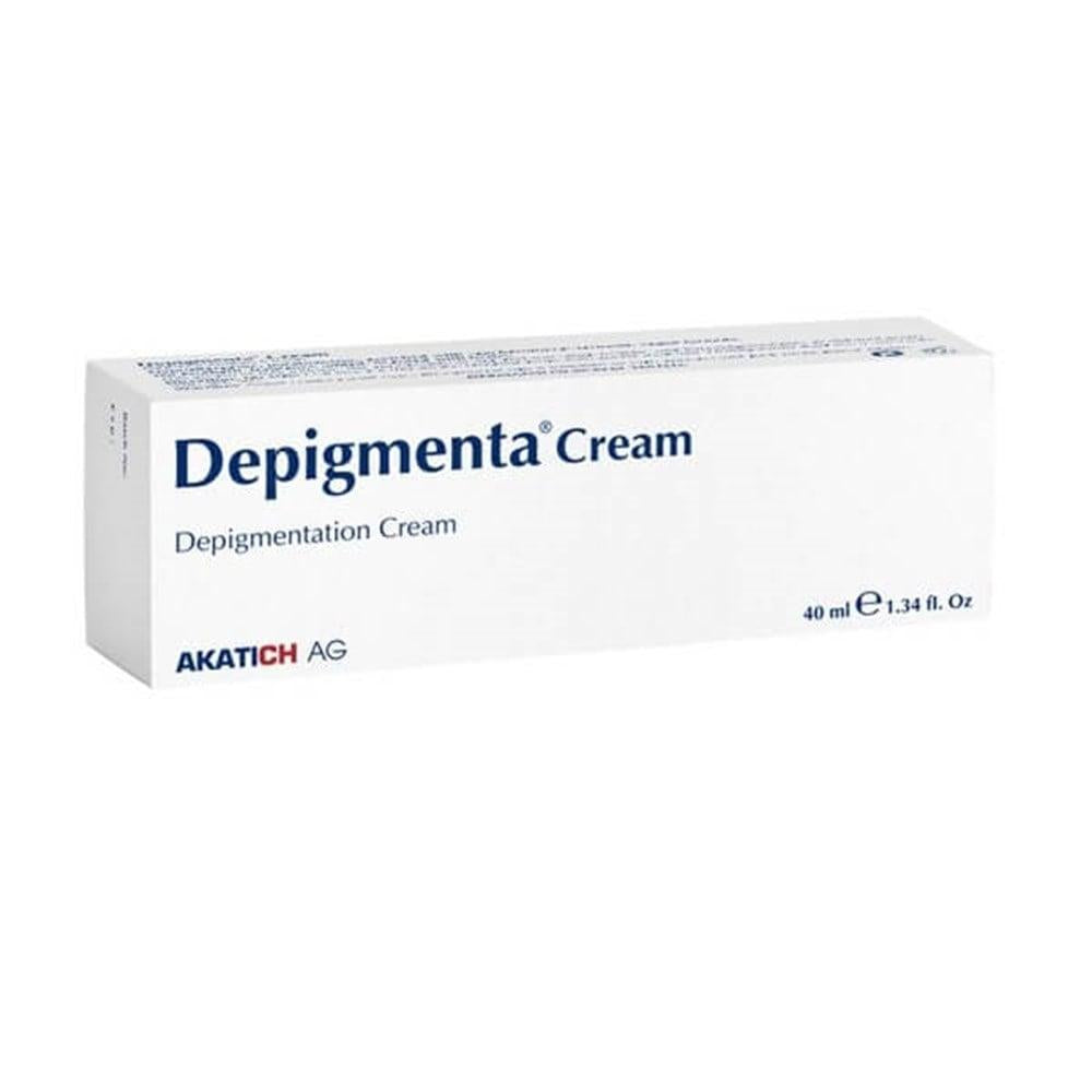 Depigmenta Cream depigmentation face cream box, 40 ml, white packaging with blue text AKATICH AG on Tampa Home & Garden Store