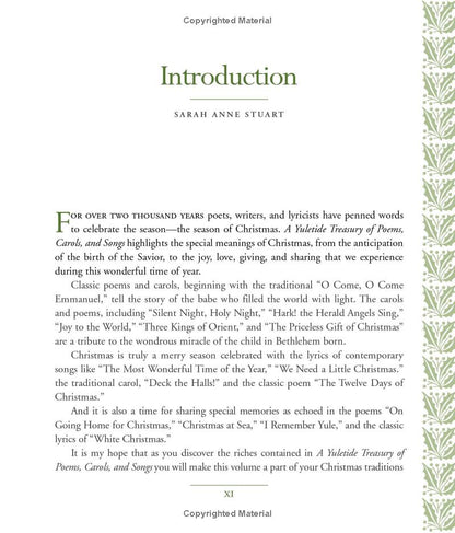 A Yuletide Treasury of Poems, Carols and Songs: Words that Celebrate the Season