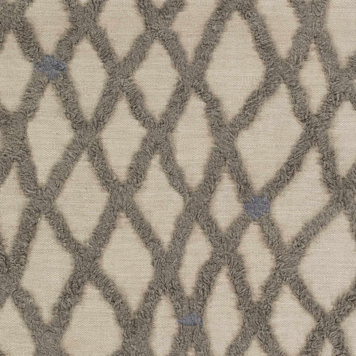 Clare area rug beige base with gray lattice pattern and soft pile Boutique Rugs on Tampa Home & Garden Store