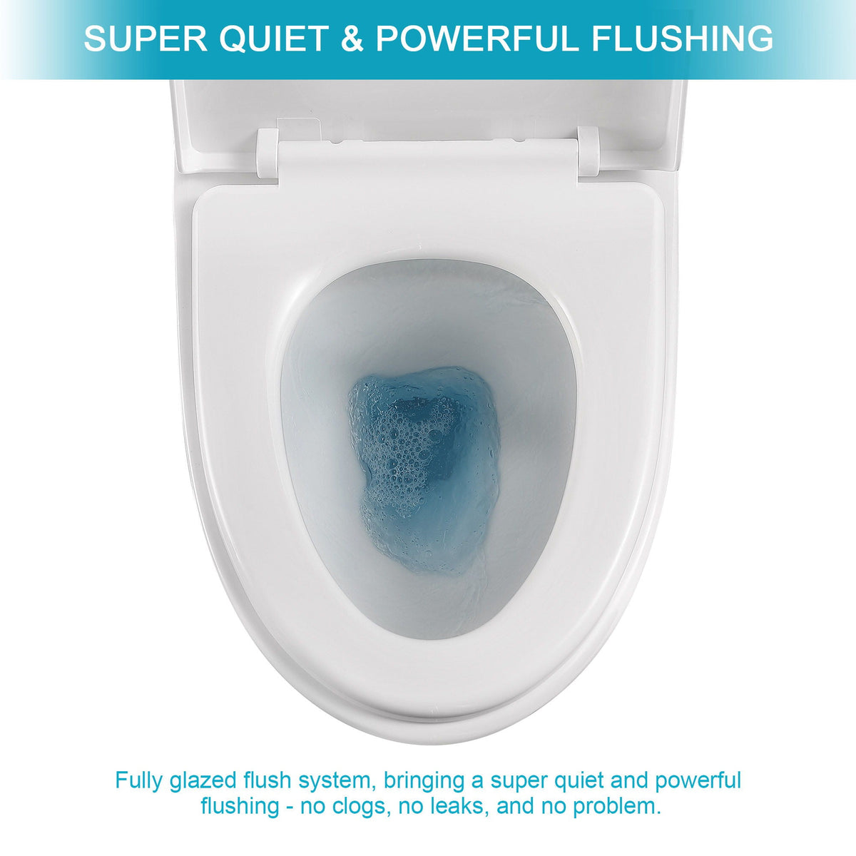 1-piece white toilet by HouseOfZazla with dual-flush and soft-closing seat on Tampa Home & Garden Store