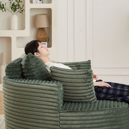 Modern single sofa with a backrest pillow