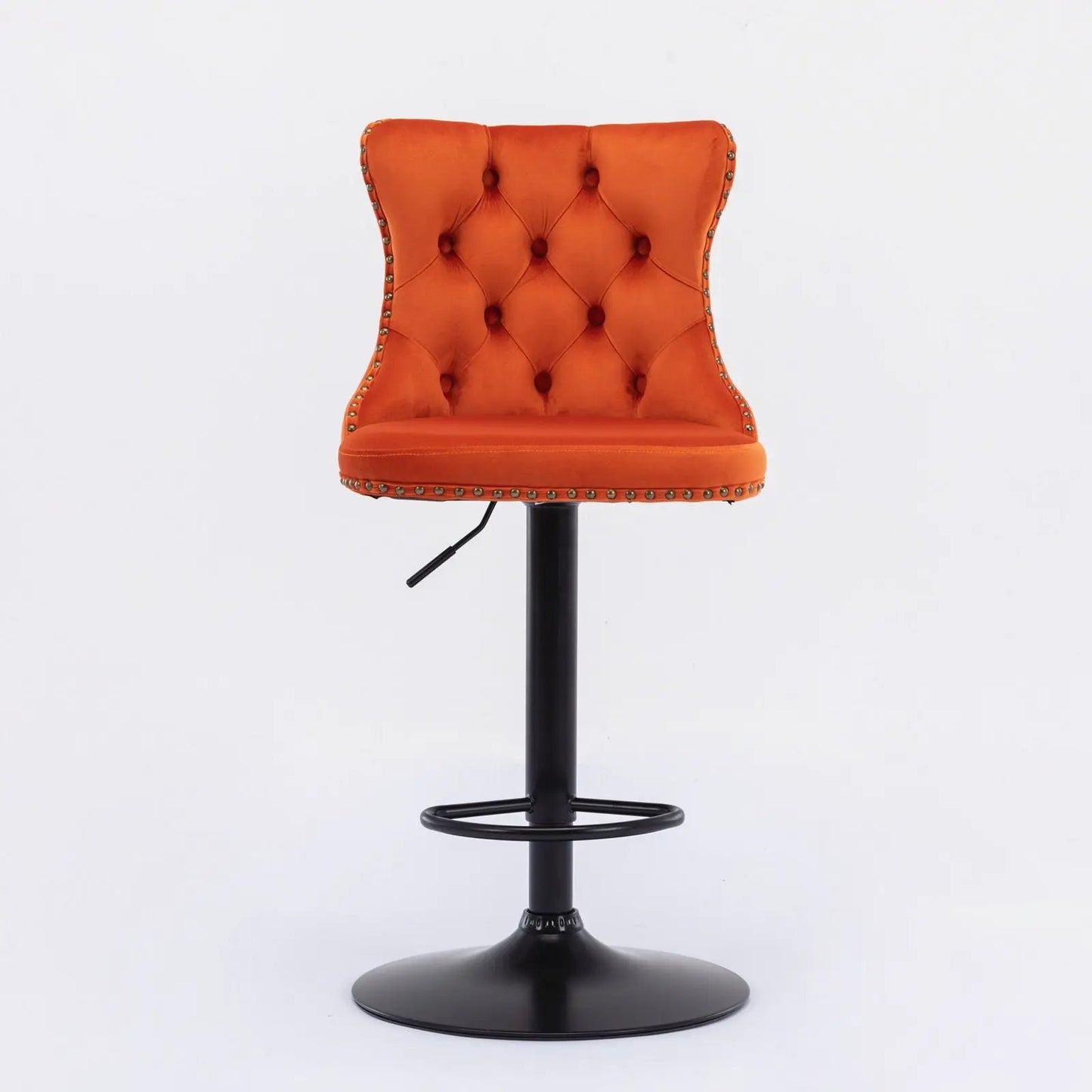 Swivel Bar Stools Adjustable Height Tufted Back