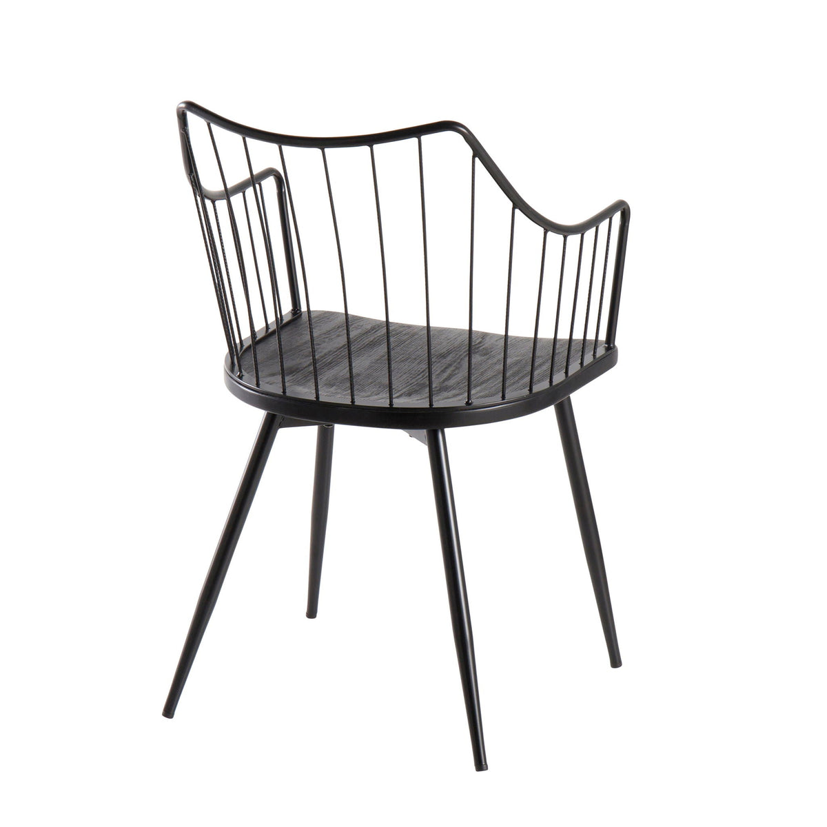 Winston Farmhouse Chair with metal frame, black finish, kids' side chair by HouseOfZazla on Tampa Home & Garden Store