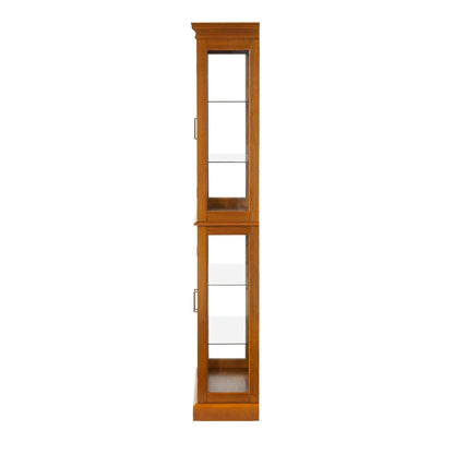 Lighted Curio Cabinet with Tempered Glass Shelves
