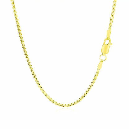 14k yellow gold round box chain necklace 1.7mm with lobster clasp on Tampa Home & Garden Store
