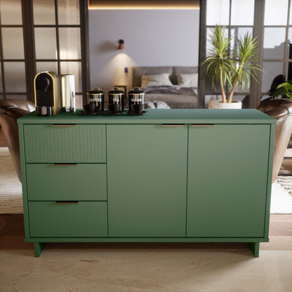 Granville Sideboard green with full extension drawers and coffee station setup on Tampa Home & Garden Store