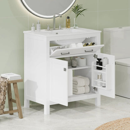 Bathroom Vanity Ceramic Sink and Soft Close Doors