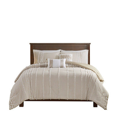 Full Queen Cotton Yarn Dyed Comforter Set
