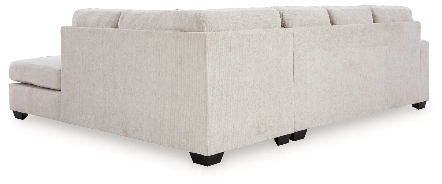 Aviemore stationary sectional by Unique Piece Furniture in beige textured fabric on Tampa Home & Garden Store