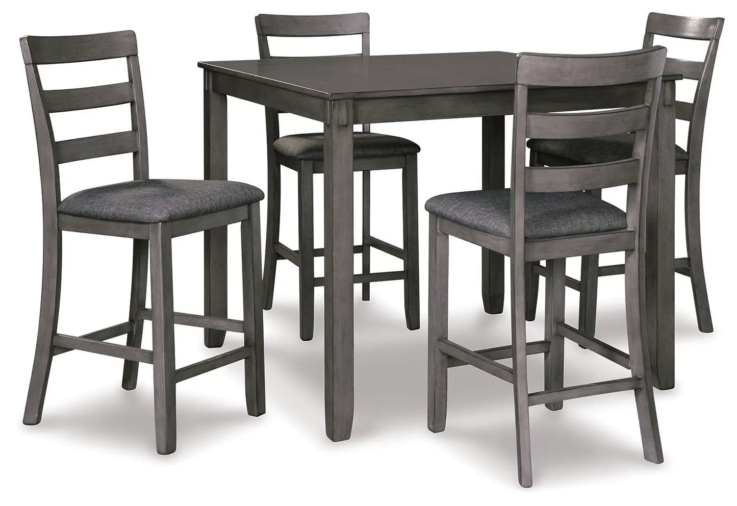 Bridson Square Counter Table Set 5 Piece Gray
