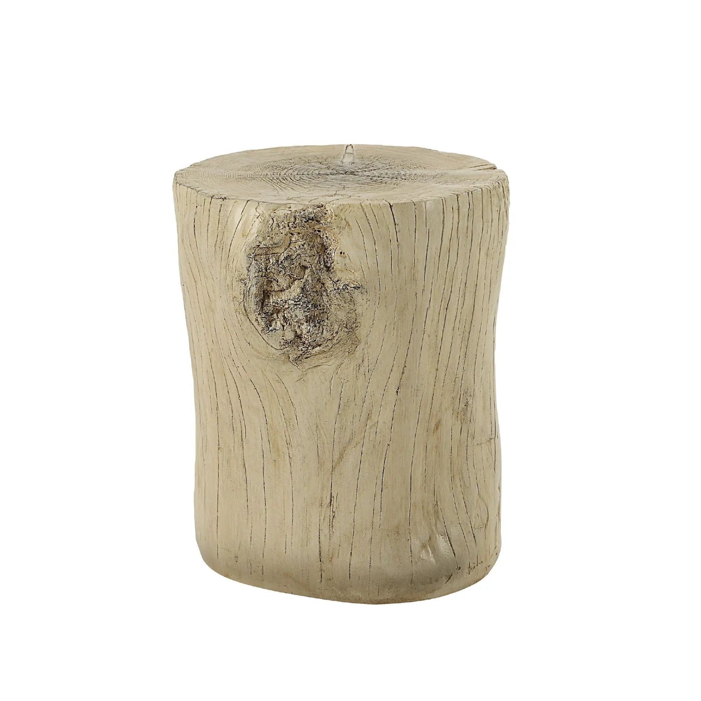 Gene Fiber Concrete Accent Table Brown Finish