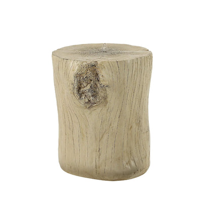Gene Fiber Concrete Accent Table Brown Finish