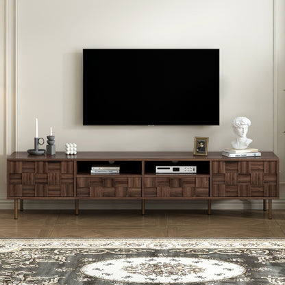 Mid Century Modern TV Stand and Two Drawers