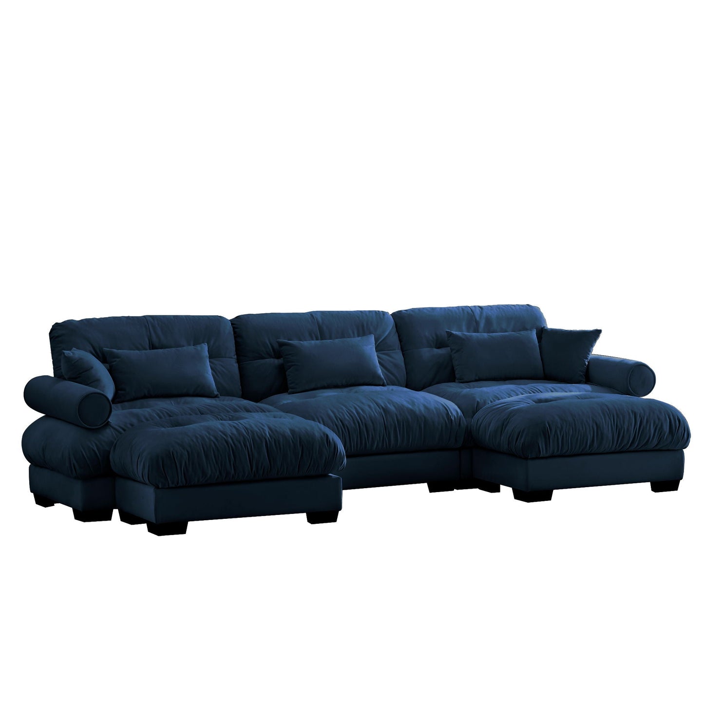 Oversized Modular Sofa with Movable Ottoman