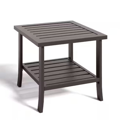 Square 2 Tier Rust Resistant Outdoor Side Table