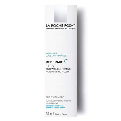 Redermic C Eyes eye cream box La Roche-Posay branding; white packaging with teal text, 15 ml on Tampa Home & Garden Store