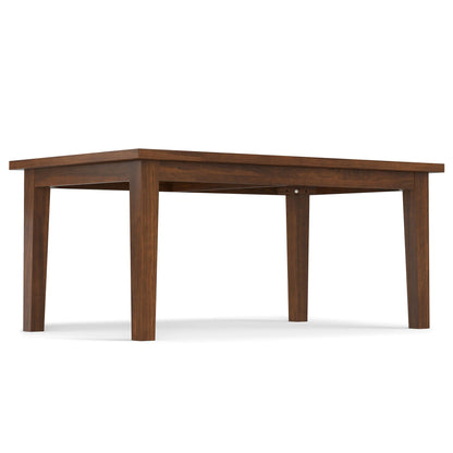 HouseOfZazla rubberwood dining table with lacquer finish, dark wood tone, sturdy legs on Tampa Home & Garden Store