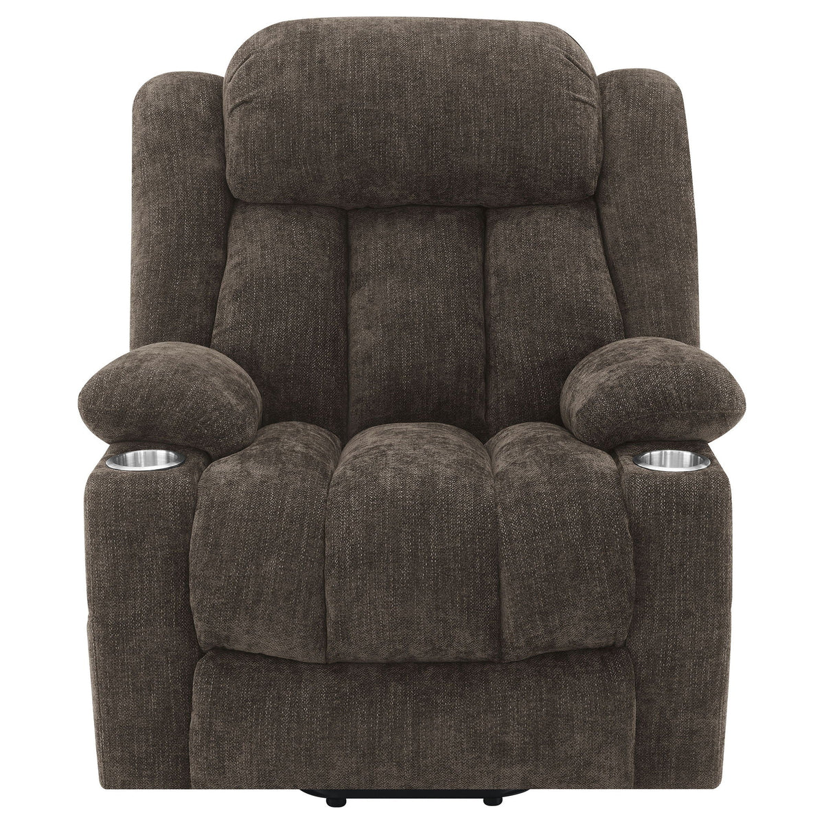 Beca power lift recliner with cupholders and USB charging in brown fabric by HouseOfZazla on Tampa Home & Garden Store