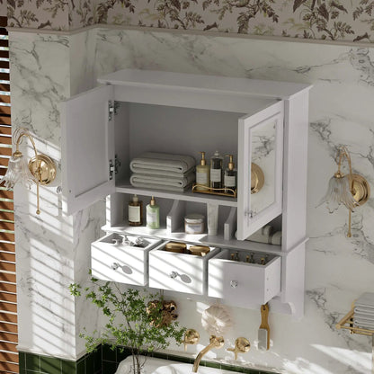 Modern Bathroom Mirror Cabinet With Drawers