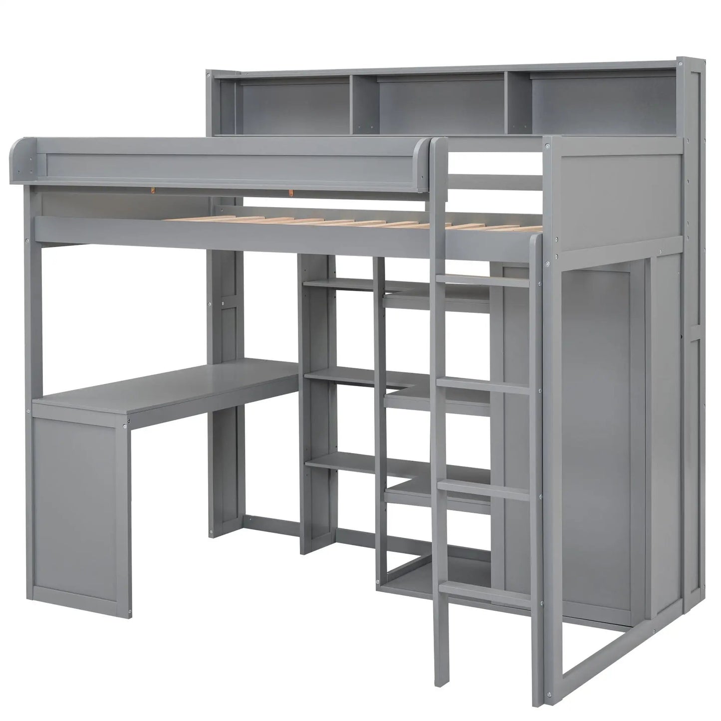 Loft Bed with Built in Desk and Wardrobe