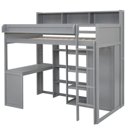 Loft Bed with Built in Desk and Wardrobe