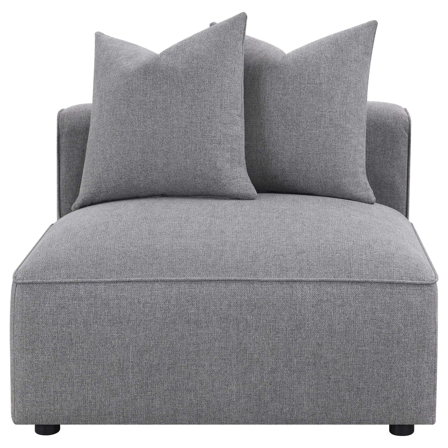 Amherst gray modular sectional cushions in woven fabric, two back cushions by HouseOfZazla on Tampa Home & Garden Store