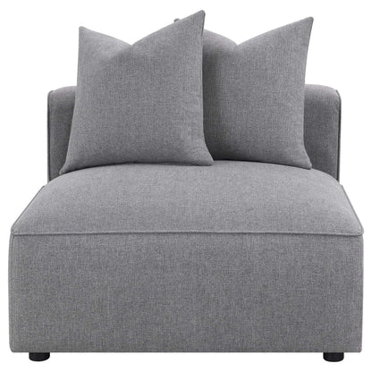 Amherst gray modular sectional cushions in woven fabric, two back cushions by HouseOfZazla on Tampa Home & Garden Store