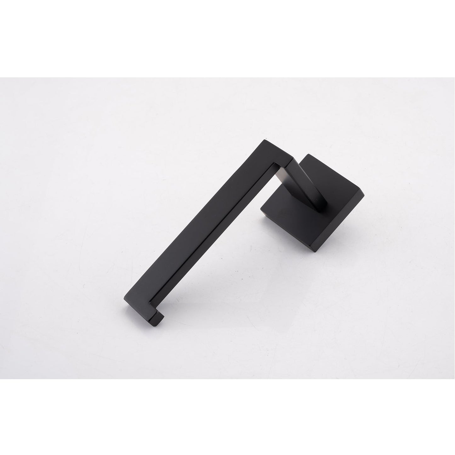 9-Piece Bathroom Hardware Set by HouseOfZazla matte black wall-mount towel bar with square base on Tampa Home & Garden Store