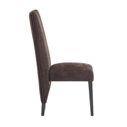 Stacey Contemporary Dining Chair set of 2 brown textured fabric upholstered seat and back on Tampa Home & Garden Store