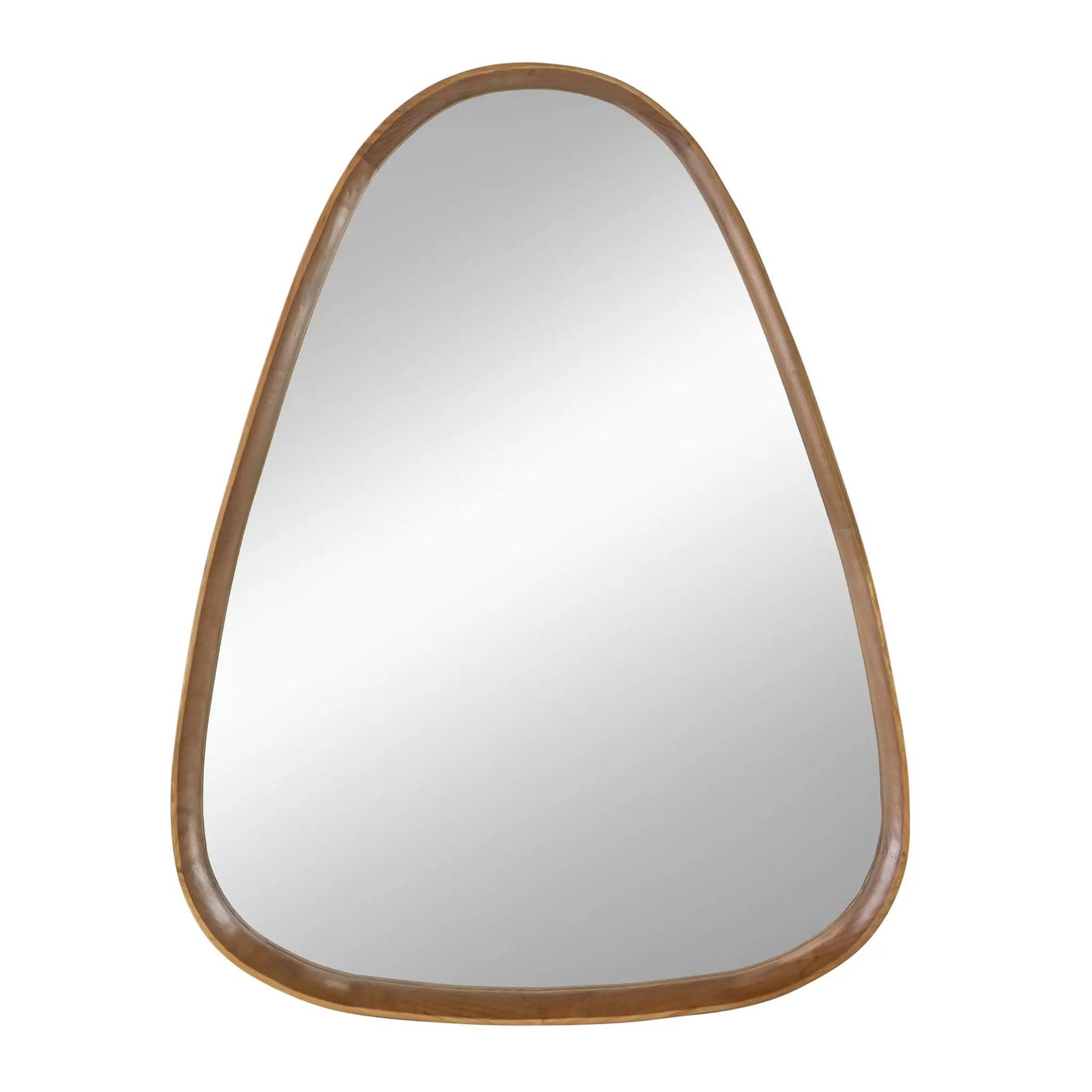 Irrgeular Mirror With Frame For Living Room Brown