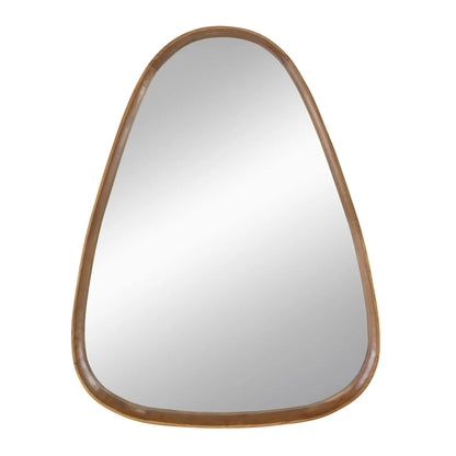 Irrgeular Mirror With Frame For Living Room Brown