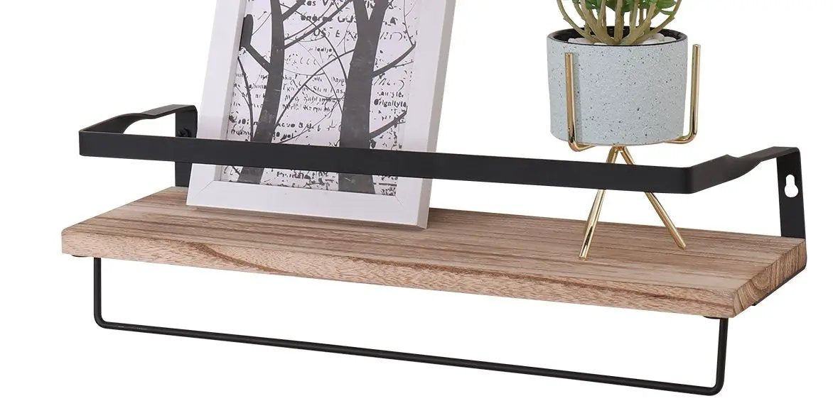 Natural Wood Floating Shelves 2 for Bedroom