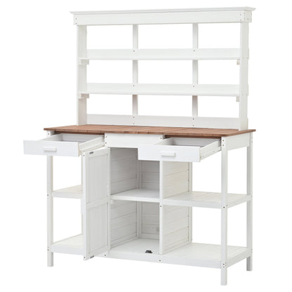 Topmax 66in outdoor potting bench HouseOfZazla Workstations on Tampa Home & Garden Store