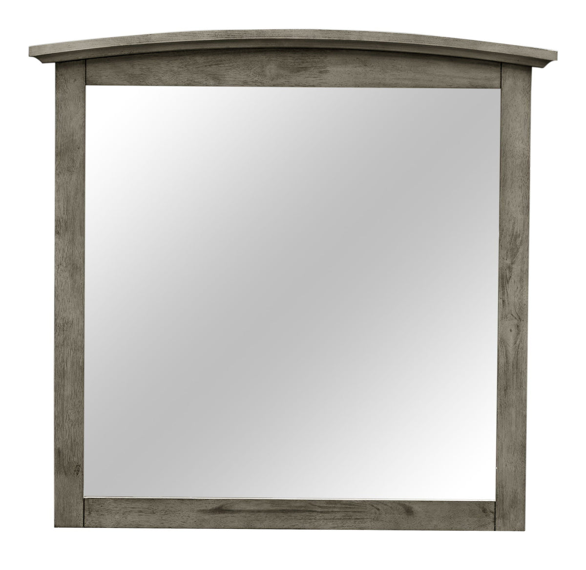 Elegant wall mirror with gray wood veneer frame by HouseOfZazla on Tampa Home & Garden Store