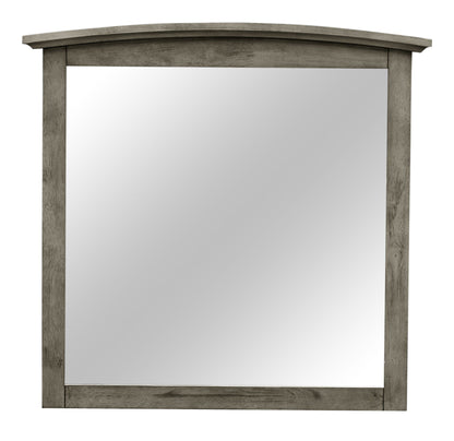 Elegant wall mirror with gray wood veneer frame by HouseOfZazla on Tampa Home & Garden Store