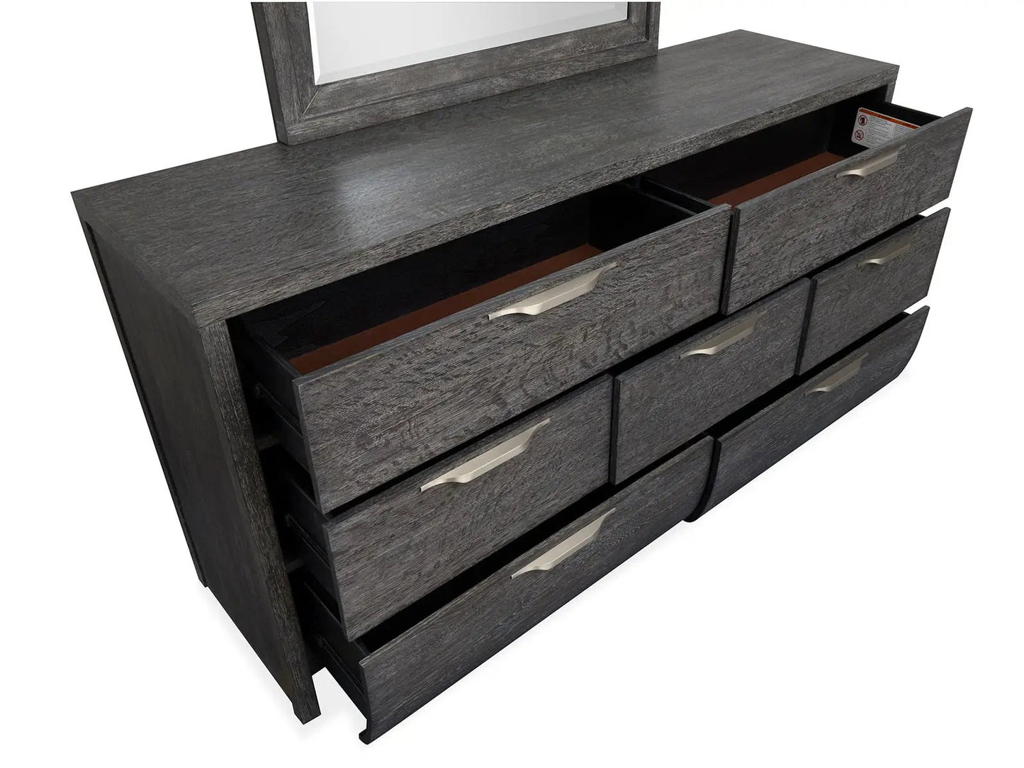 Kinsley Drawer Dresser in Black Heron Finish