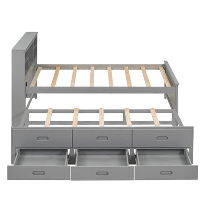 Platform Bed With Storage Headboard and USB