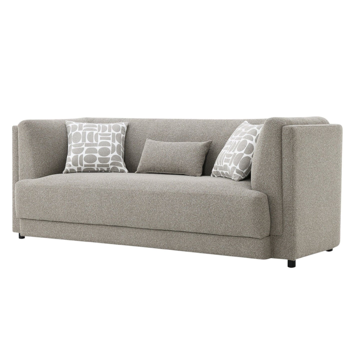 Glenda Gray Sofa And Three Accent Pillows