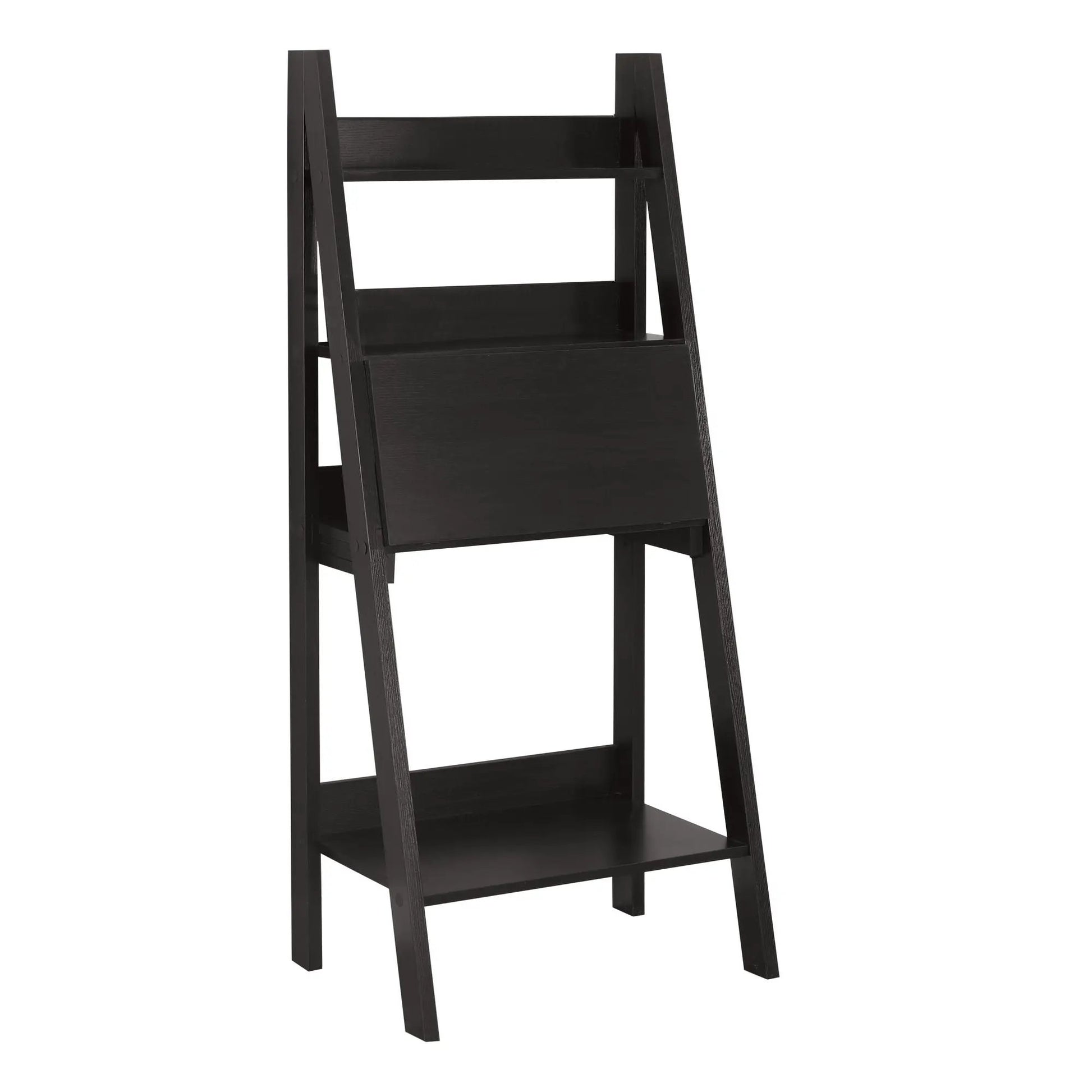 Computer desk for home office black leaning desk with storage shelves on Tampa Home & Garden Store