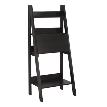 Computer desk for home office black leaning desk with storage shelves on Tampa Home & Garden Store