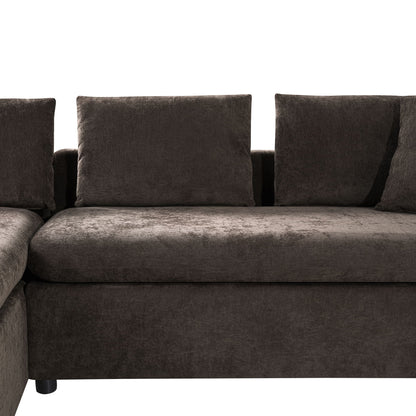 Modern L Shaped Sofa With Storage And Upholstery