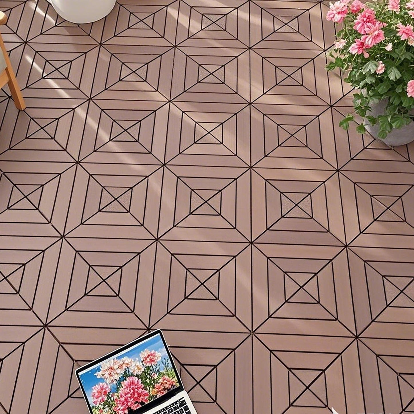 Durable Plastic Interlock Deck Tiles For a Home