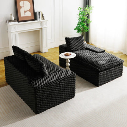 Modular Sofa, Convertible Twin Seat with Chaise