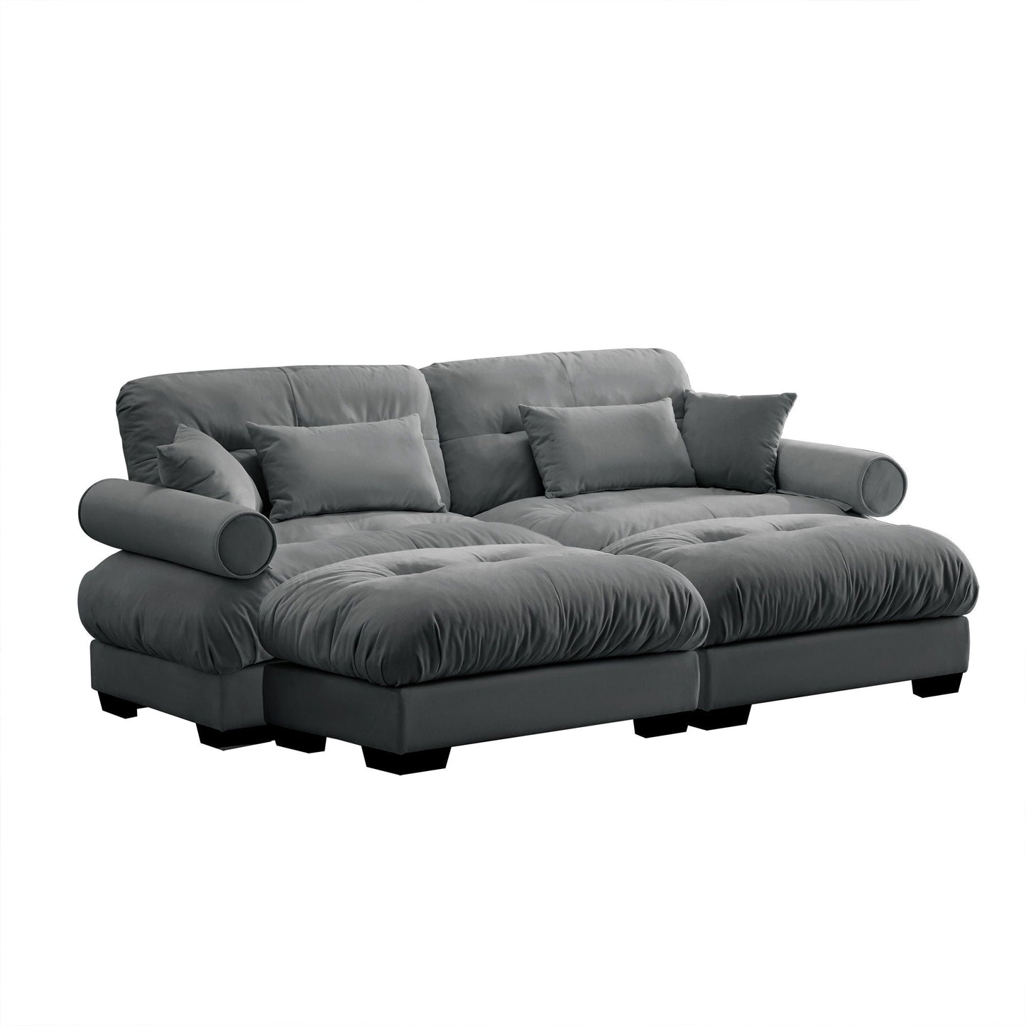 Oversized Modular Sofa with Movable Ottoman