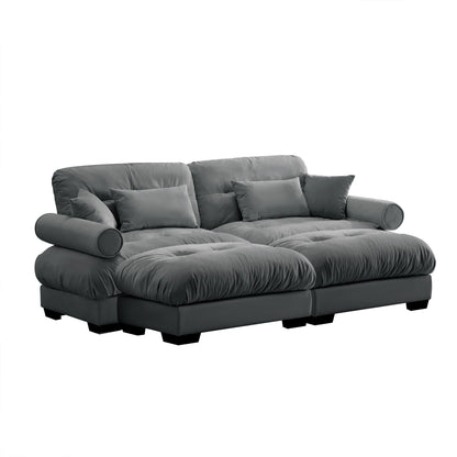 Oversized Modular Sofa with Movable Ottoman