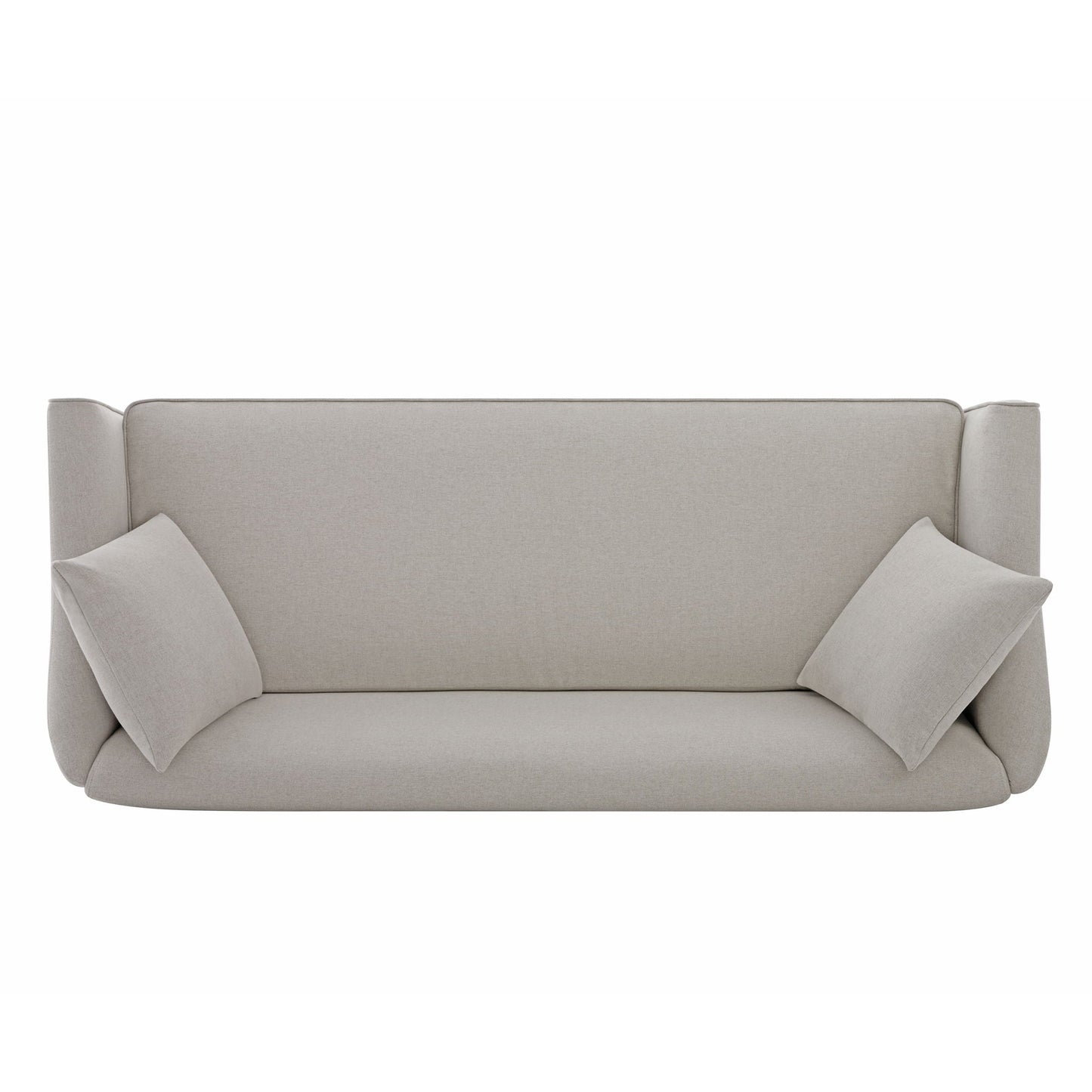 Modern 3 Seat Sofa With Chenille And Two Pillows