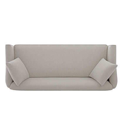 Modern 3 Seat Sofa With Chenille And Two Pillows