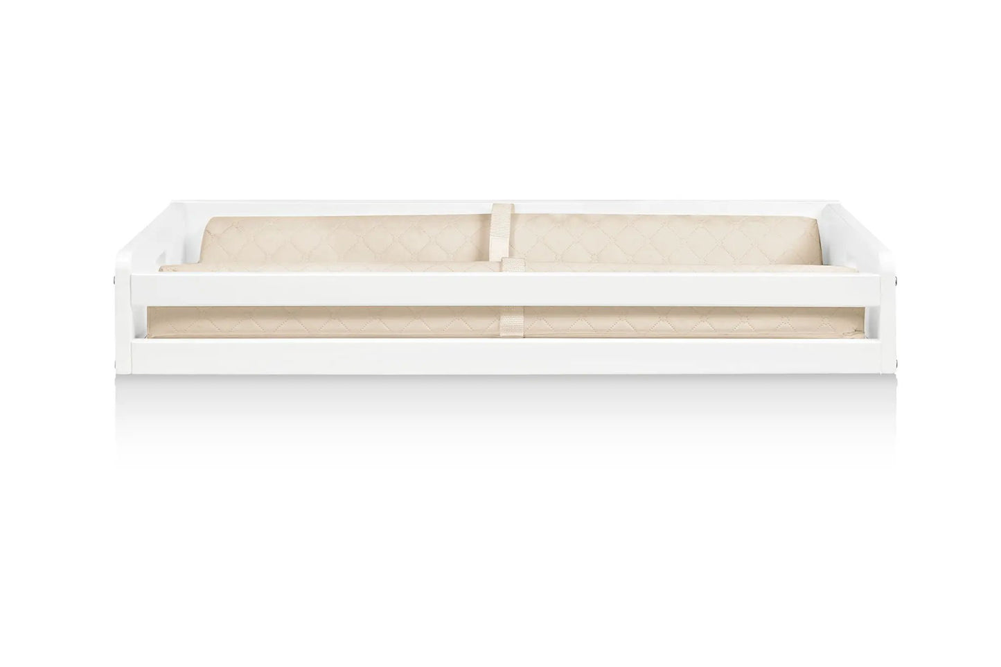 Livia changing table two-tone white frame with beige quilted pad by Unique Piece Furniture on Tampa Home & Garden Store